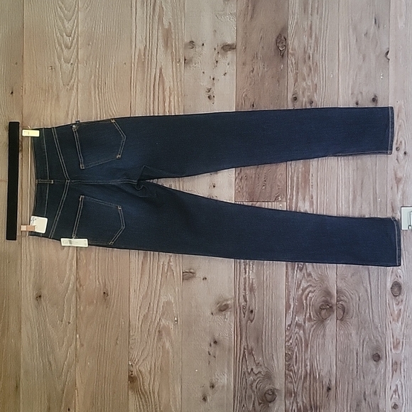NWT Anthropologie Pilcro The Split Straight Dark Wash Jeans Size 25 or 26 - Picture 9 of 11